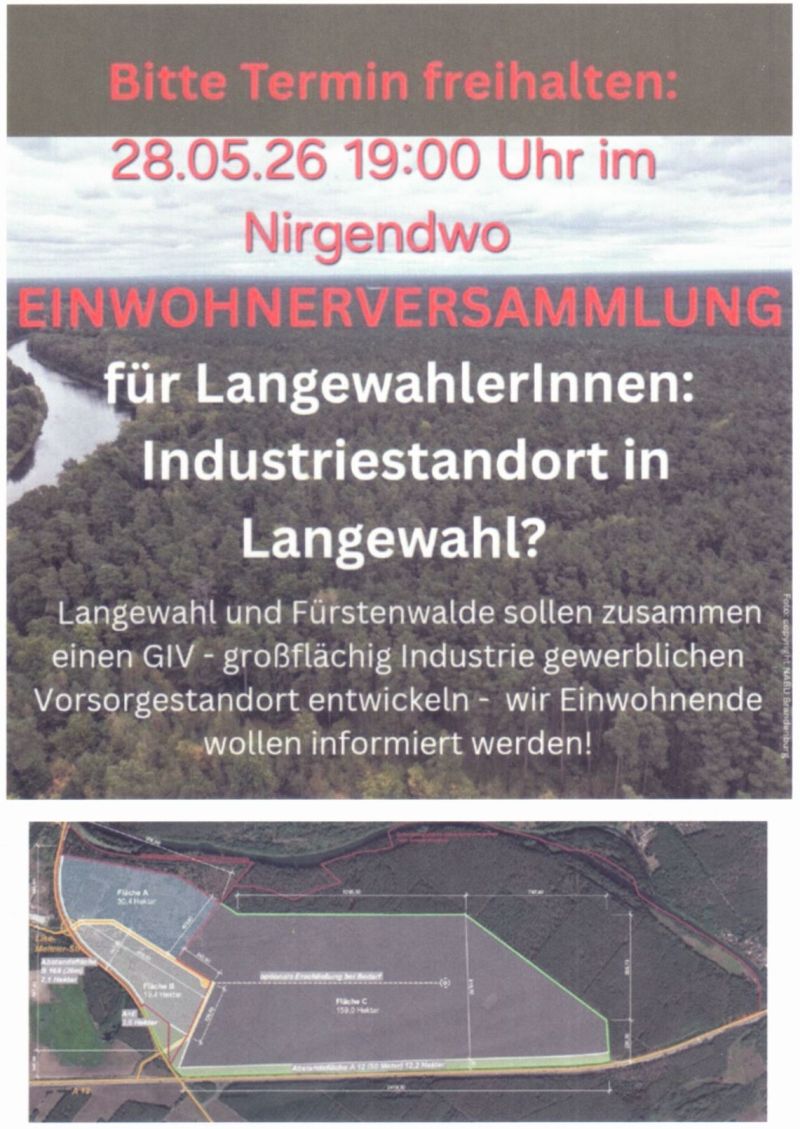 Scan des eingeworfenen Flyers